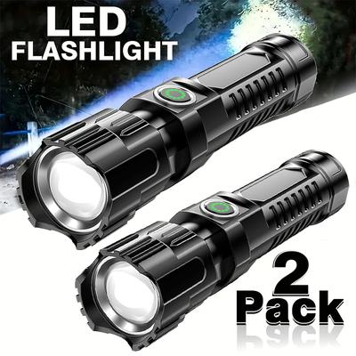 Superhelle LED-Taschenlampe USB-wiederaufladbare Taschenlampen Teleskopischer Zoom Leistungsstarker Scheinwerfer Outdoor Camping Radfahren Angeln Taschenlampe