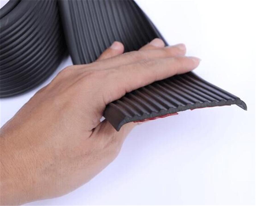 Universal 2M Flexible Rubber Car Side Skirt Anti-Collision Scratch-Resistant