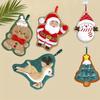 1PC Coral Fleece Children Christmas Creative Small Towel Thickened Hand Towel Multi Element Hanging Cute Embroidery Household