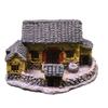 Village Resin House Miniature With Moss For Diy Landscape Art And Gifts Festive