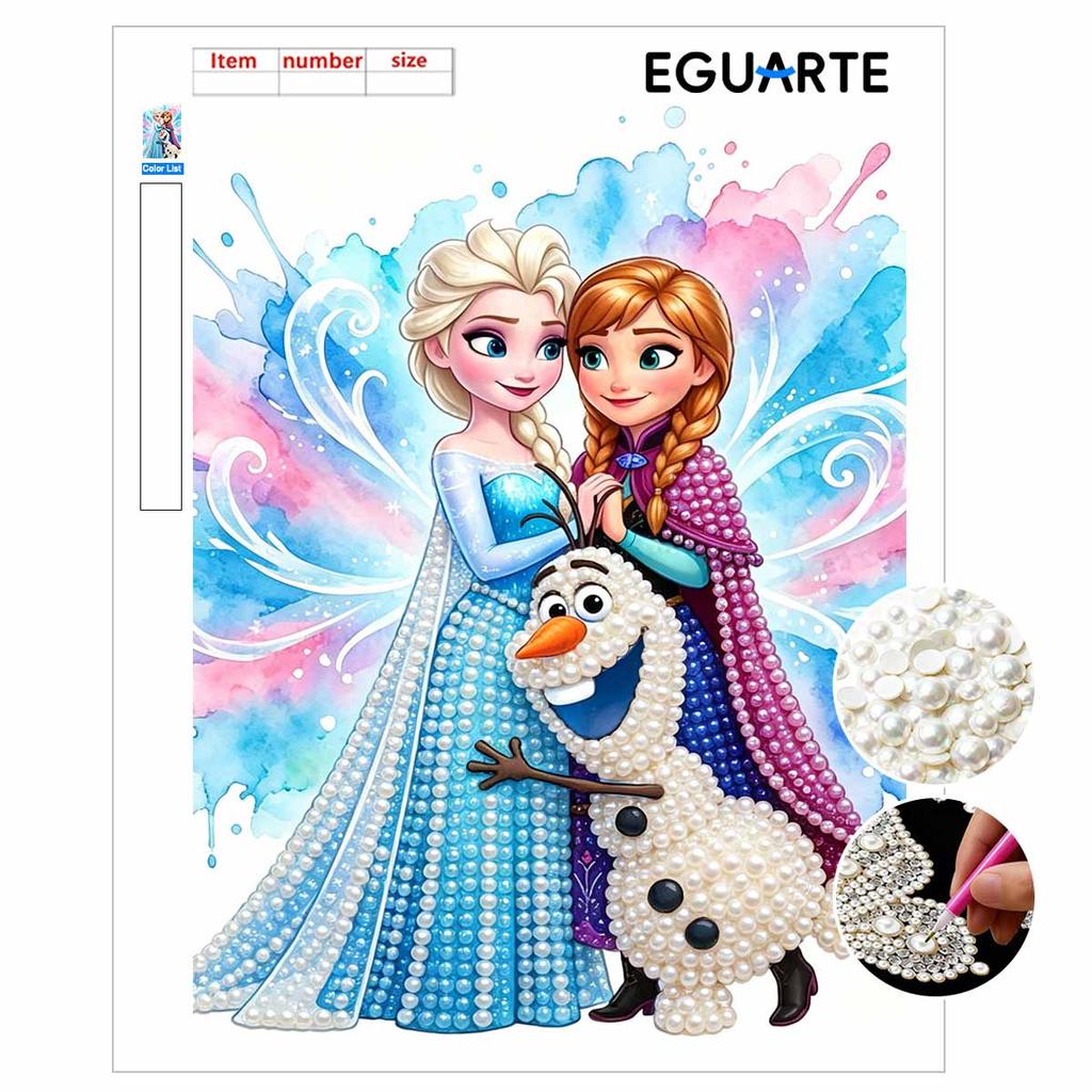 Disney Pearl Painting Frozen Princess Art Kit Adult Beginner Home Wall Decor Special Shape