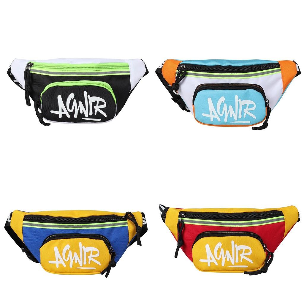 Colorful Patchwork Polyester Children's Waist Bag Stylish Baby Money Purse For Kids