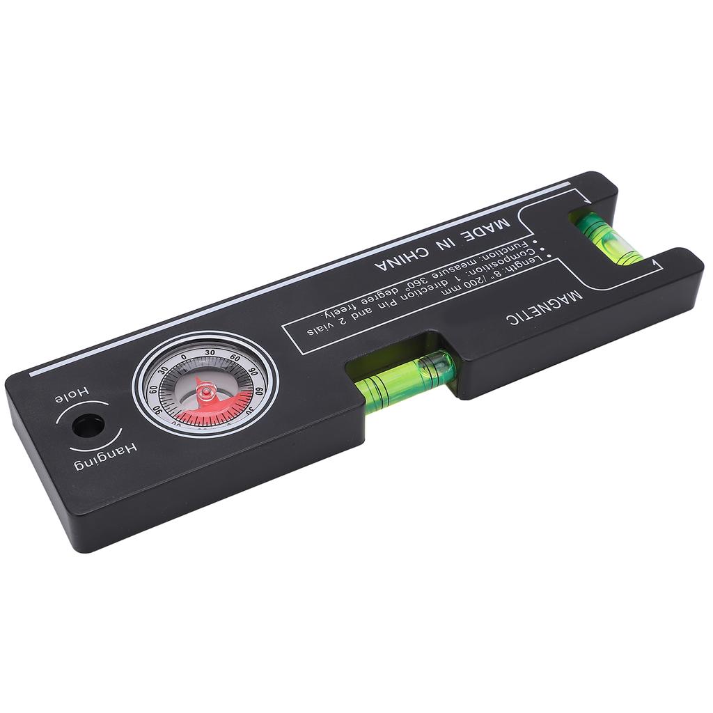 Wasserwaage Tragbar Magnetisch Kleine Wasserwaage mit 2 Libellen und Winkelmesser