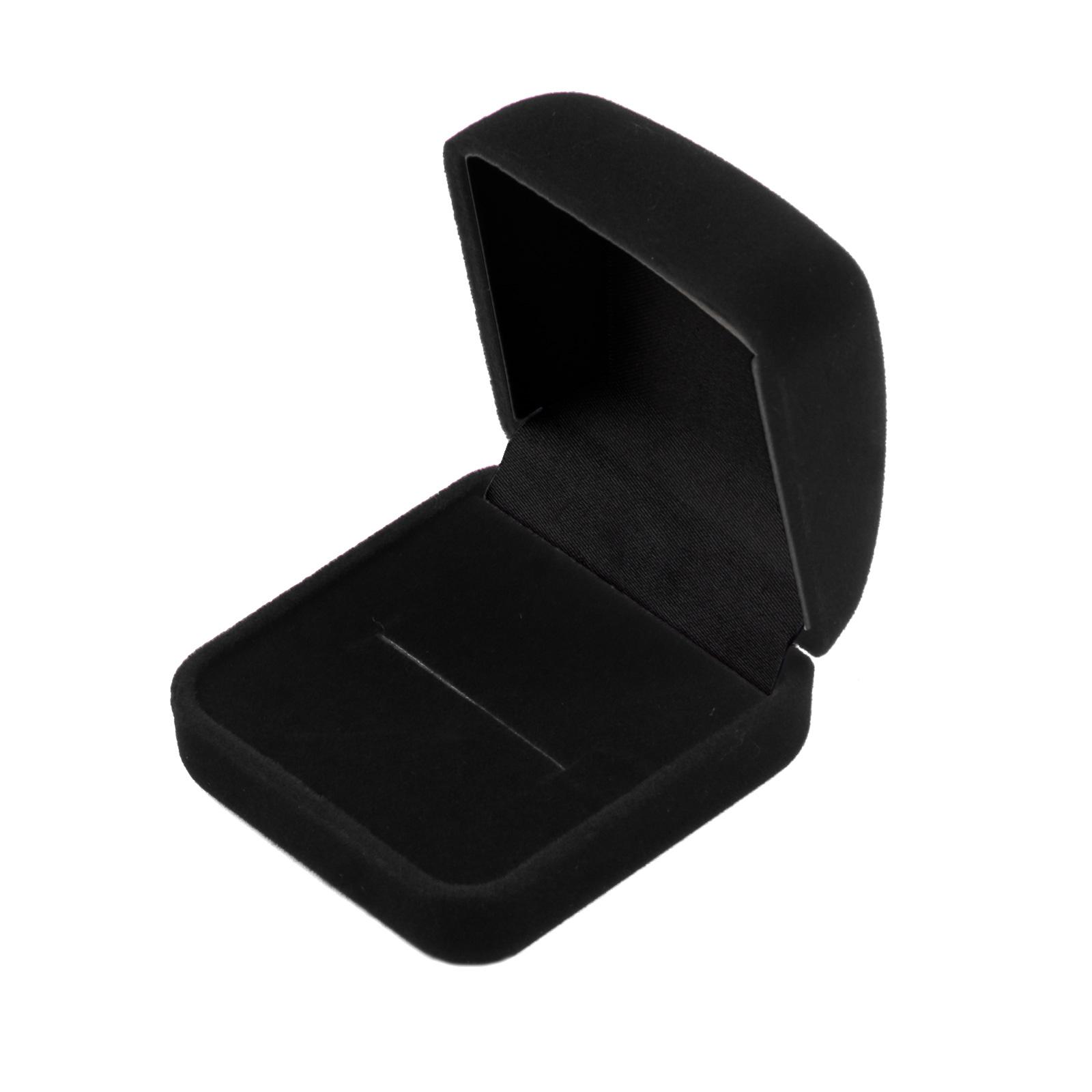 

Бархатная шкатулка для колец, бархатная шкатулка для демонстрации ювелирных изделий, подарочная коробка для помолвки и свадьбы, органайзер для брошей, легко носить с собой 1 чёрный