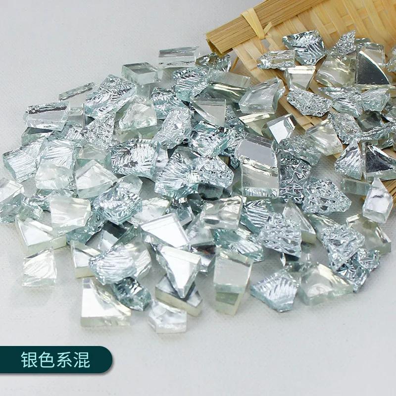 100g Glass Mosaic Tiles Multi Color Mosaic Piece DIY Mosaic Making Stones for Craft Hobby Arts Home Wall Decoration Arte