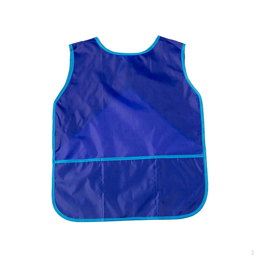 Smocks Artist Painting Aprons Sleeveless Art Supplies Waterproof with Pocket Bib for Cooking Baking