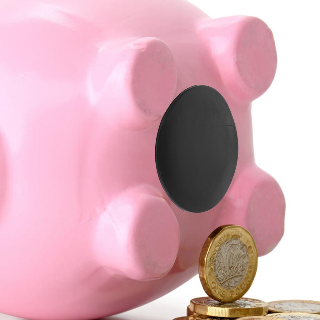 20Pcs Black Round Rubber Plug for Piggy Bank Bottom Hole Cover Saving Box Stopper Coin Jar Closure Secure Money Storage Solution