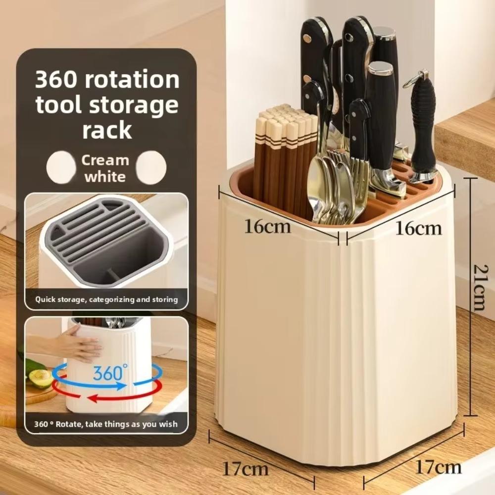 

Компактный органайзер для кухонной утвари Многофункциональный контейнер для хранения кухонной утвари Подставка для палочек для еды Кухонная утварь бежевый