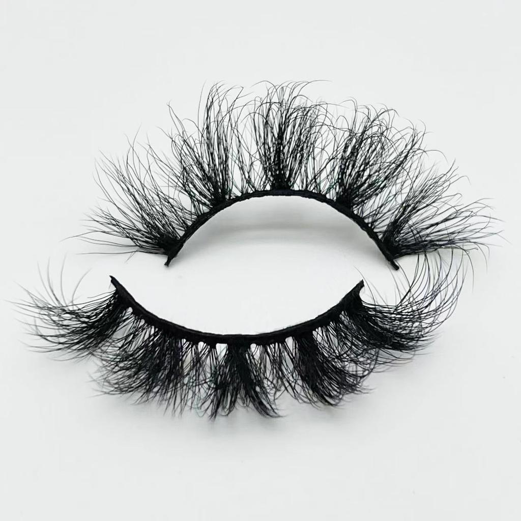 20mm Imitation Mink Eyelashes European And American Eyelashes Thick And Messy Russian Curly Fried Hair False Eyelashes