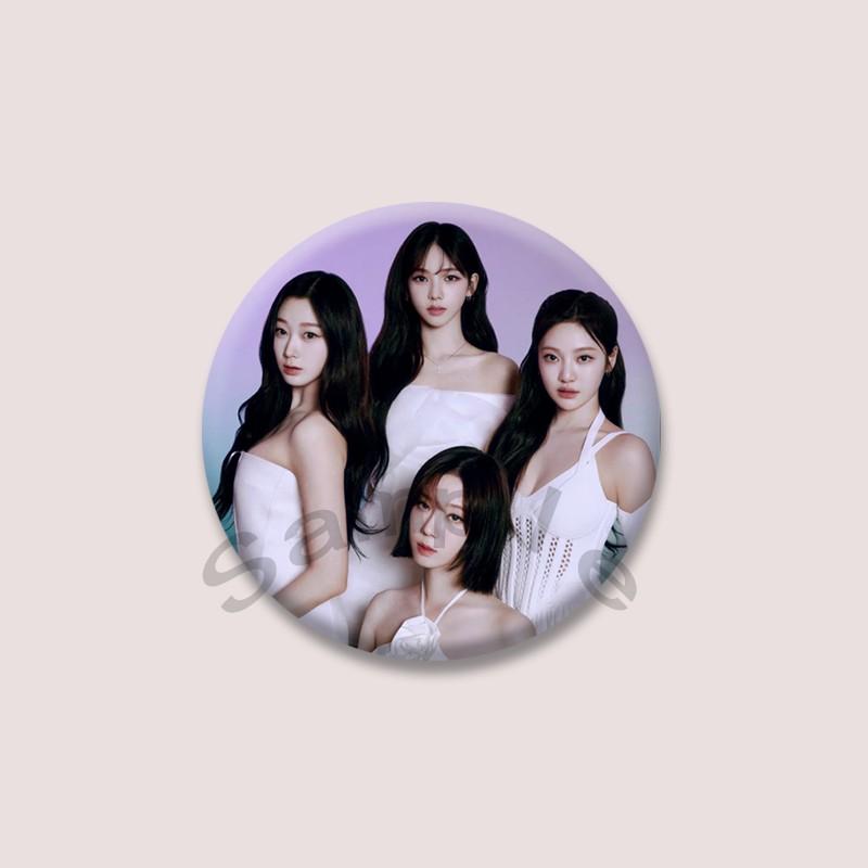 Kpop Band Aespa Singer Karina Winter Giselle Ningning Badges Aespa Band Enamel Pins for Bag Clothing Decoration Brooch Fans Jewelry Gifts 32mm