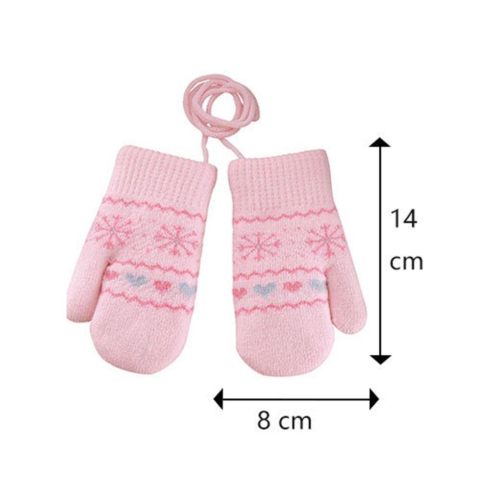 Hanging Neck Rope Children Knitted Mittens Thickened Warm Winter Warm Gloves  Winter Season