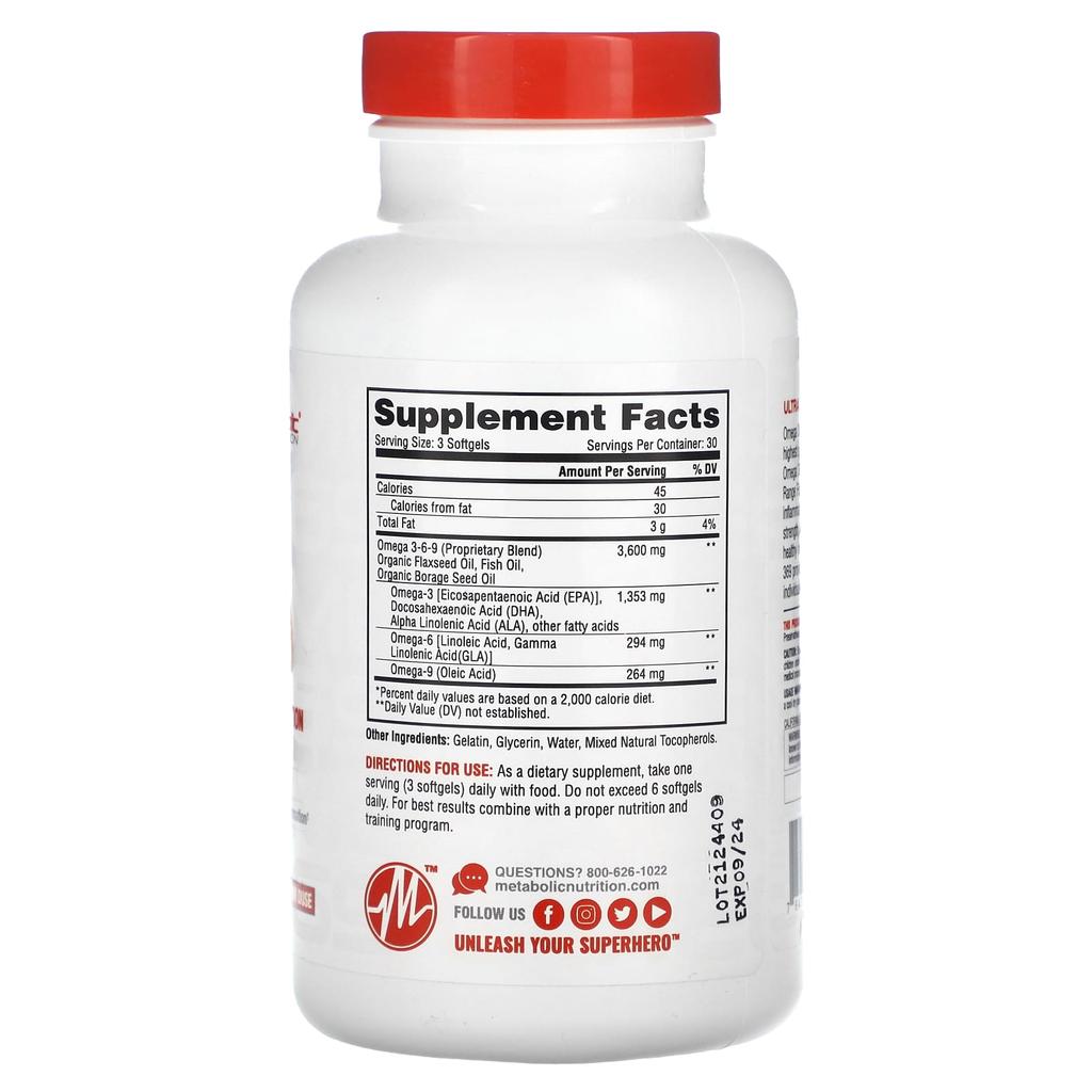 Omega 369, 90 Softgels (1,200Mg per softgel)