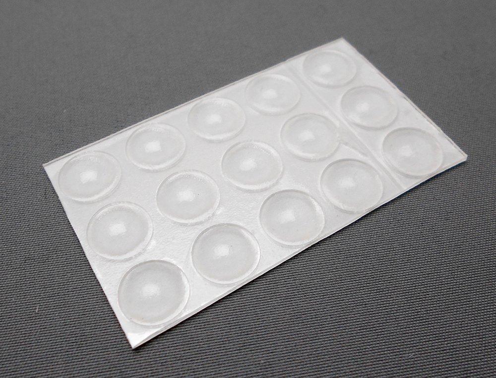 Waki Sangyo Soft Diameter Inches Scratch Impact Pack of 15 Cushion, Round, Adhesive, Transparent, 0.3 (8.5 Mm), Door, Prevention, Prevention, CN-001,