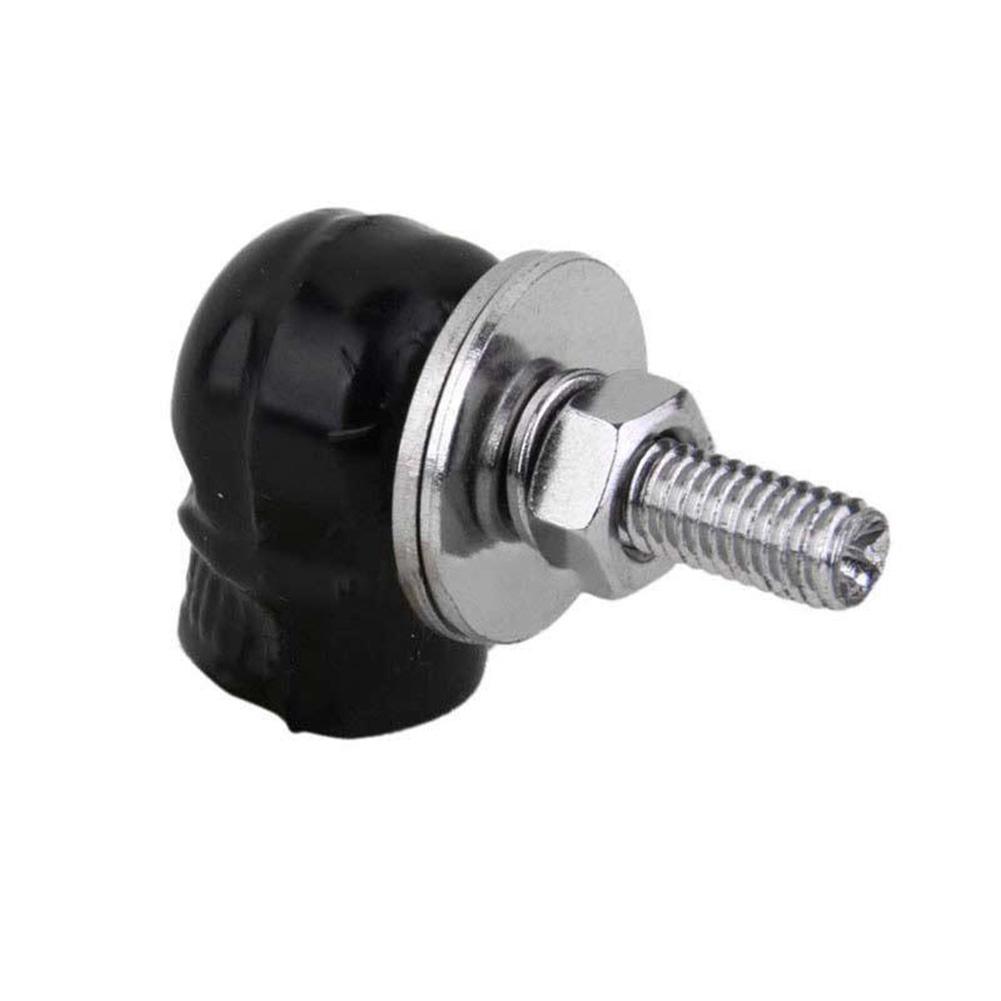 2Pcs Skull License Plate Frame Bolts Screws Fastener Cap Bolts for Motorcycle Car Truck Auto