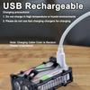 5 Adet Mini LED Anahtarlık Işığı USB Şarj Edilebilir 8 Mod Şapka Klipsli Taşınabilir El Feneri Pil Göstergeli El Feneri Mıknatıslı Yürüyüş