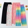 Pantalons larges pour filles Été Nouveau Pantalons décontractés amples Taille moyenne Pantalons à jambe droite pour filles Version fine