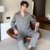 Ice Silk Pajamas Men's Chinese New Year Summer Long Short-sleeved Loose High-end Printed Loungewear Can Be Worn Outside