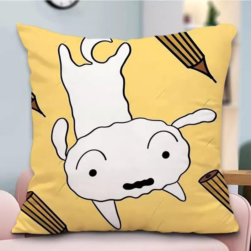 Cute Crayon Shin-chan Cartoon Pillowcases: Fun and Adorable Designs! Sofa Cushion Cover, Room Decoration, Gifts