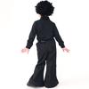 Kids Boys Retro 70s Disco Sequins Singer Model Show Top Pants Wig Set Children Halloween Cosplay Costumes Role Play Outfit