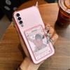 Phone Case for Samsung Galaxy A50/A50S/A30S Ins Style Card Slot Four Corners Airbag Anti-drop Protective Cover
