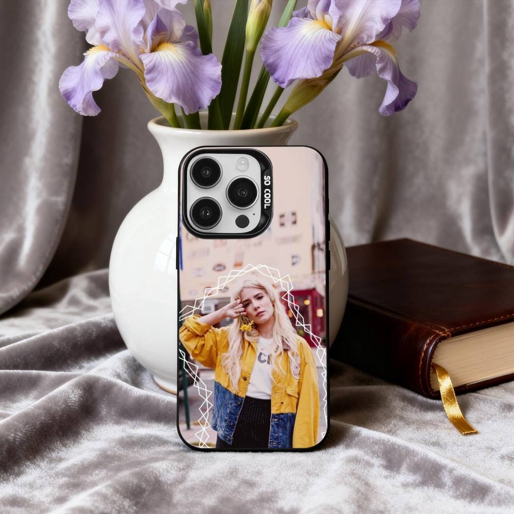 H-Halsey-Y Wallpaper 4K Phone Case For iPhone17,16,15,14,13,12,11 Plus,Pro Max Black Candy silver phone case