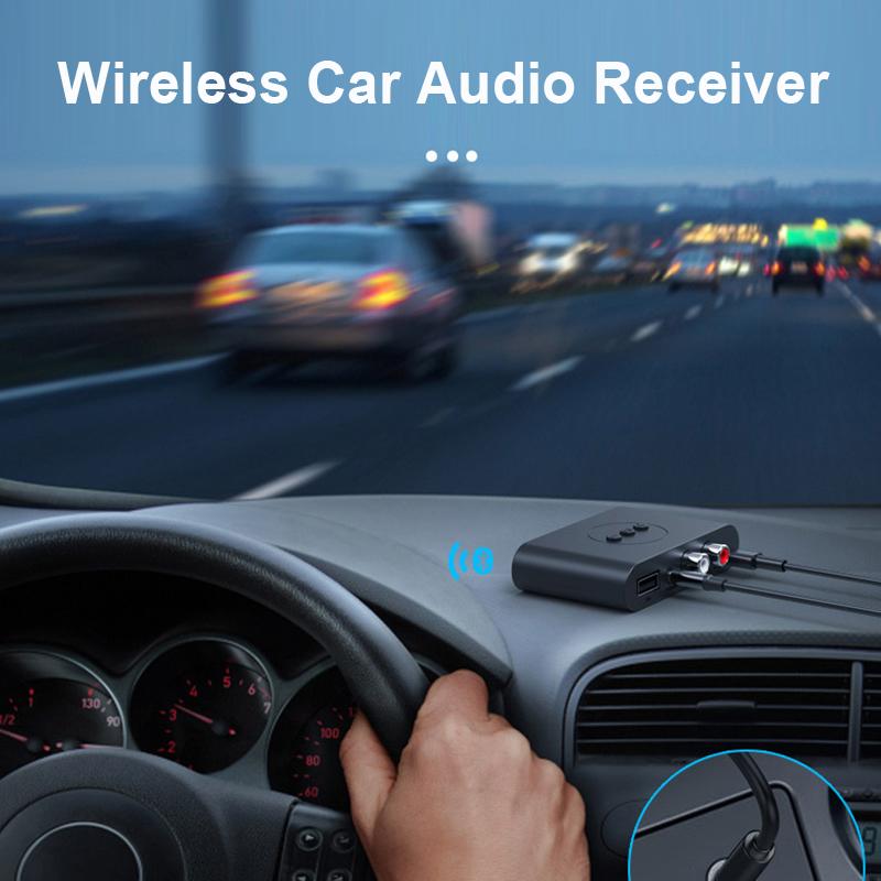 Bluetooth 5.2 Audio Receiver 3.5mm AUX RCA Dual Output Interface Hifi Stereo Music Wireless Audio Adapter for TV PC Car Kit Speaker