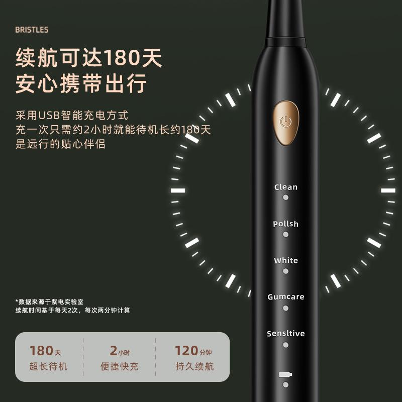 Soft-Toothbrush, bristled Tooth Flusher, Rechargeable, Fully Automatic, Universal Electric Toothbrush for Adults and Children, Ultrasonic