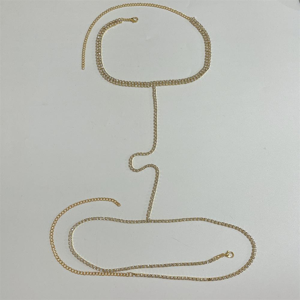 European And American Fashion Accessories Sexy Bikini Breast Chain, European And American Simple Rhinestone Neck Chain Body Chain