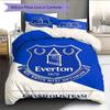 Everton Logo  Pattern Bedding Quilt Set Quilt Cover Pillowcase Home Decoration Birthday Gift (1 * Duvet Cover + 2 * Pillowcase, Without Core)