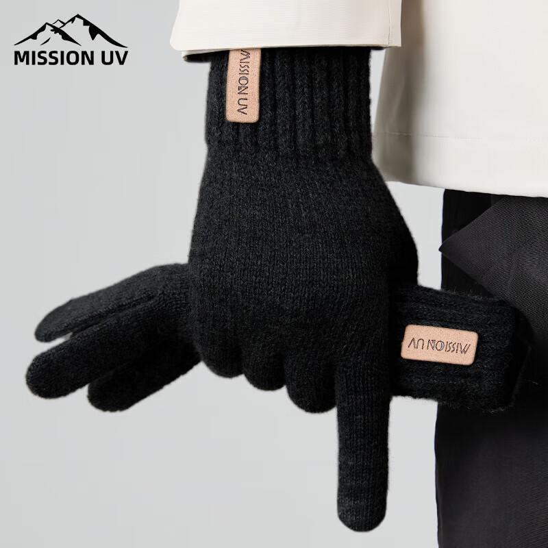 MISSION UV Мужские теплые плотные вязаные перчатки с сенсорным экраном MUS091 One Size