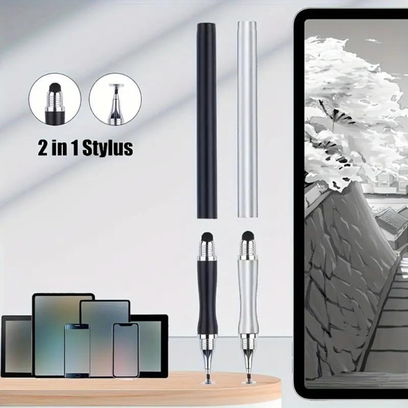 Ergonomic Grip 2 In 1 High Sensitivity Capacitive Touch Pen Sensitive Drawing Note Taking Comfortable for Tablets Phones