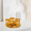 Rotating Condiment Pots Snack Container Modern Candy Storage Box Elegant Plastic Organizer for Housewarming Gift