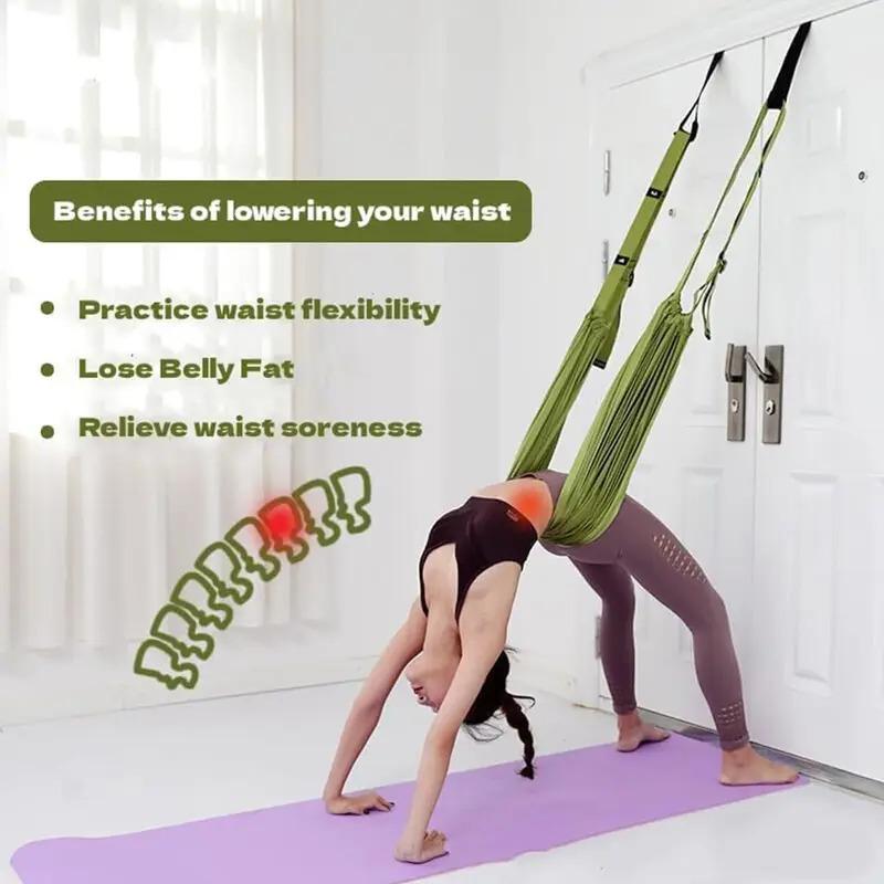 Leg Stretcher Strap, Stretching Equipment with Door Anchor Flexibility Trainer Backbend Assist for Dance Aerial Yoga Ballet Leg