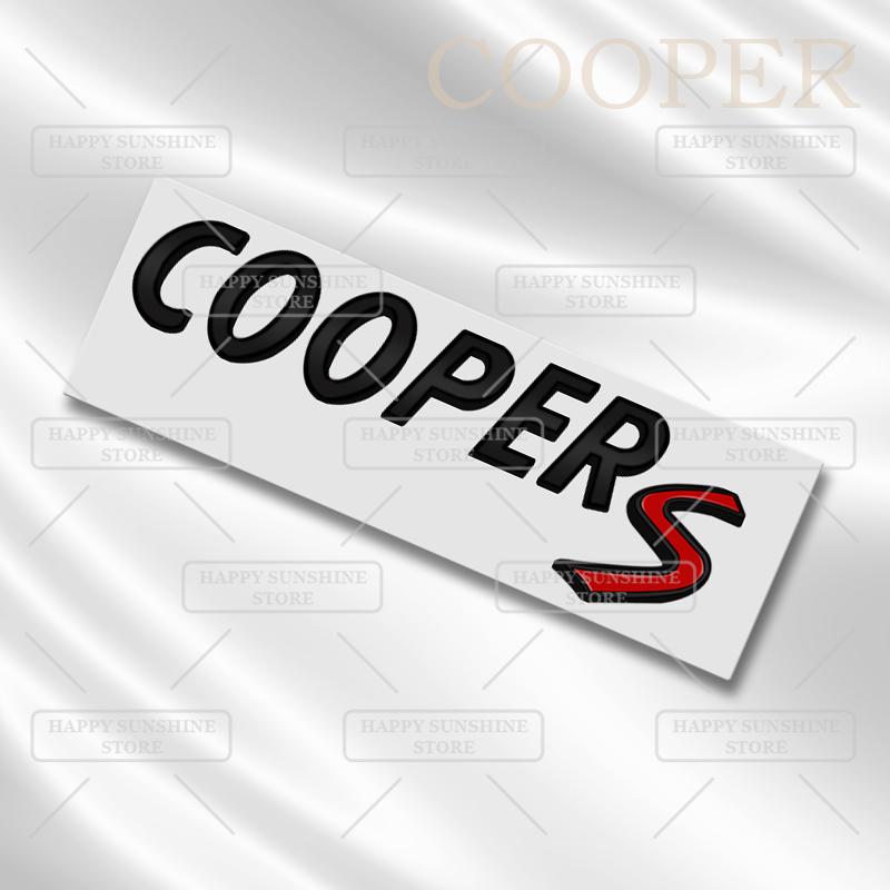3D kovový znak Cooper S D na zadní výklopnou záď kufr Auto samolepka Karoserie kufru Pro MINI T36 JCW Černé písmena Znak Dekorace Příslušenství