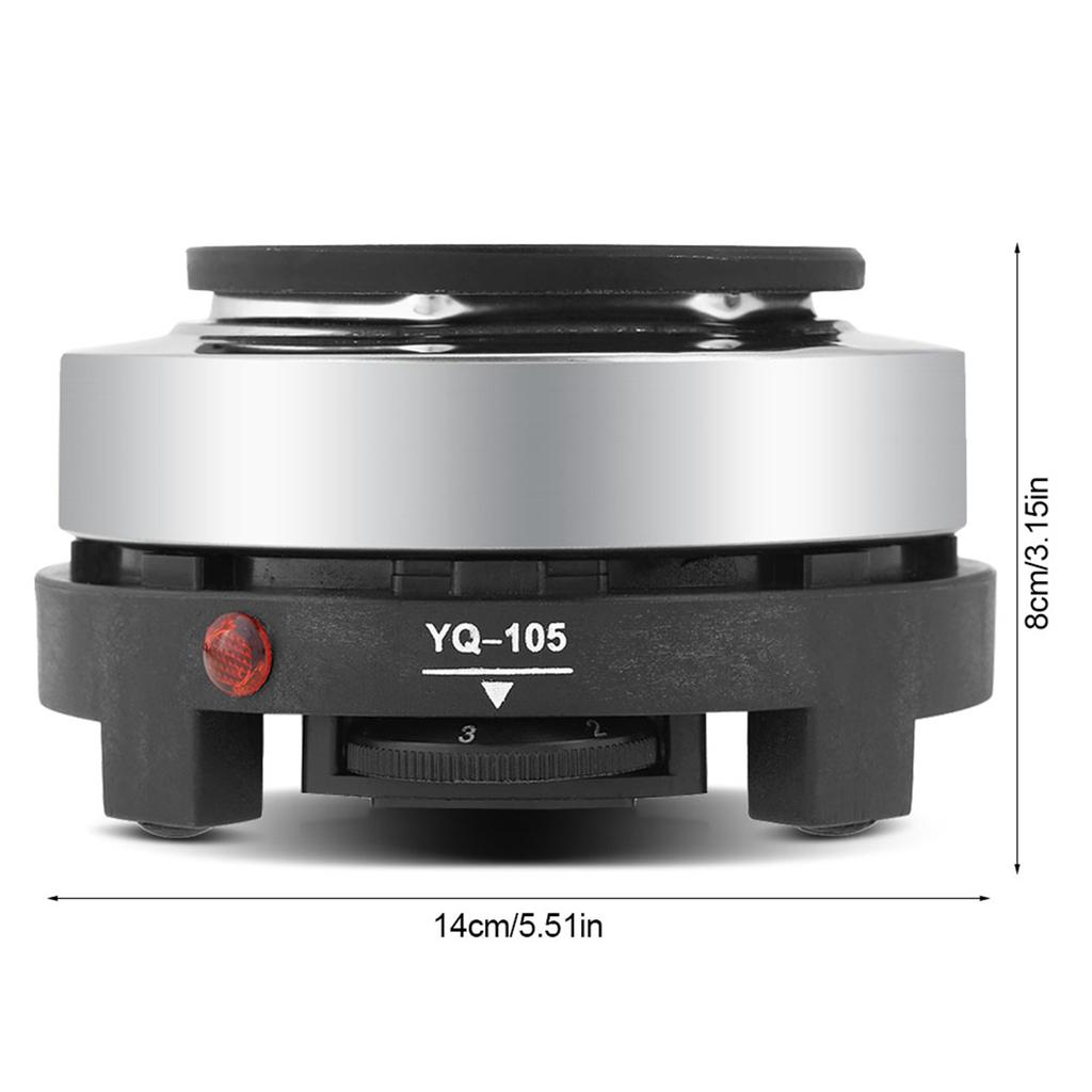 Bærbar 220V 500W Elektrisk minikomfyrplate Multifunksjonshusvarmer (EU-plugg)