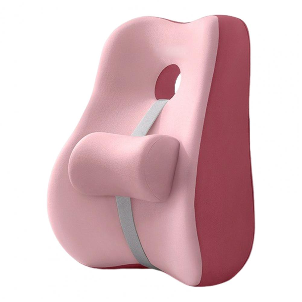 Lumbar Support Cushion Memory Foam Back Support Chair Lumbar Cushion with Adjustable Slider for Office Chair Computer Desk Chair