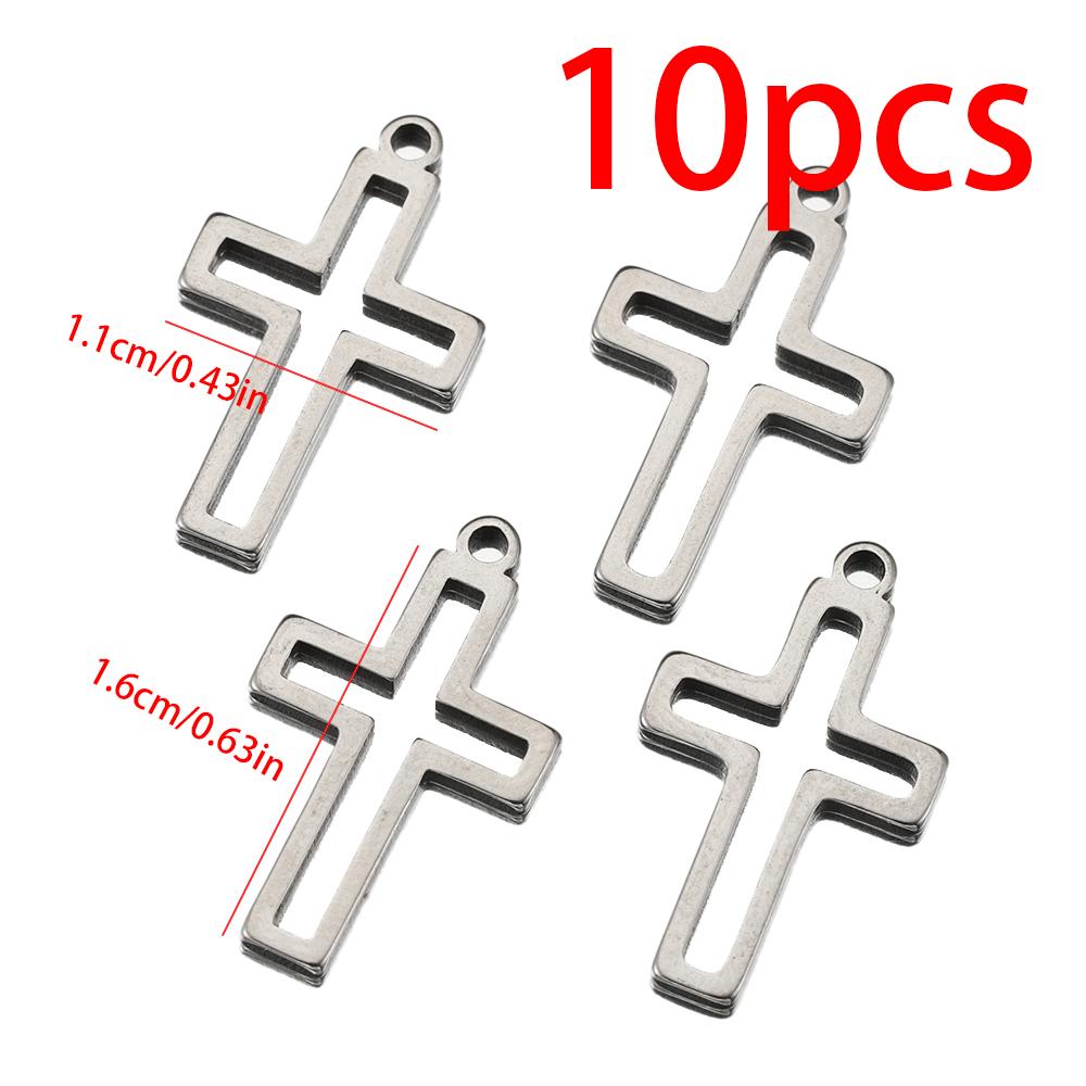10pcs Stainless Steel Geometric Cross Frame Earrings Charms Connectors Necklaces Earrings Jewelry Making Supplies Bulk Wholesale