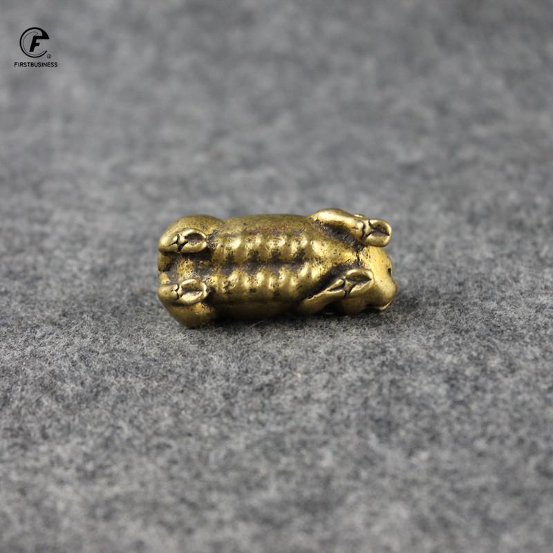 Copper Pig Small Statue Ornaments Solid Brass Desktop Tea Pet Decorations Animal Miniatures Figurines Home Table Decor Crafts