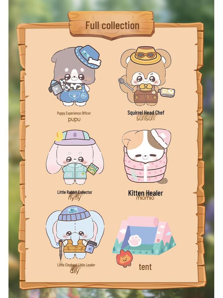 ABFUN Handpuppet Outdoor Diary Series Plush Toy Small Stuffed Doll Pendant Birthday Gift