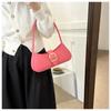 Shoulder Bag Smooth French Bag Underarm Bag Ergomic Pu Leather Handbag For Shopping Daily Use Office