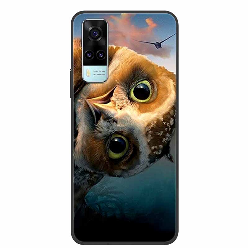 For Vivo Y53s 4G Case Animals Soft Silicone TPU Phone Back Cover Case for Vivo Y31 2021 Funda for Vivo Y53 s Y 31 Luxury Coque