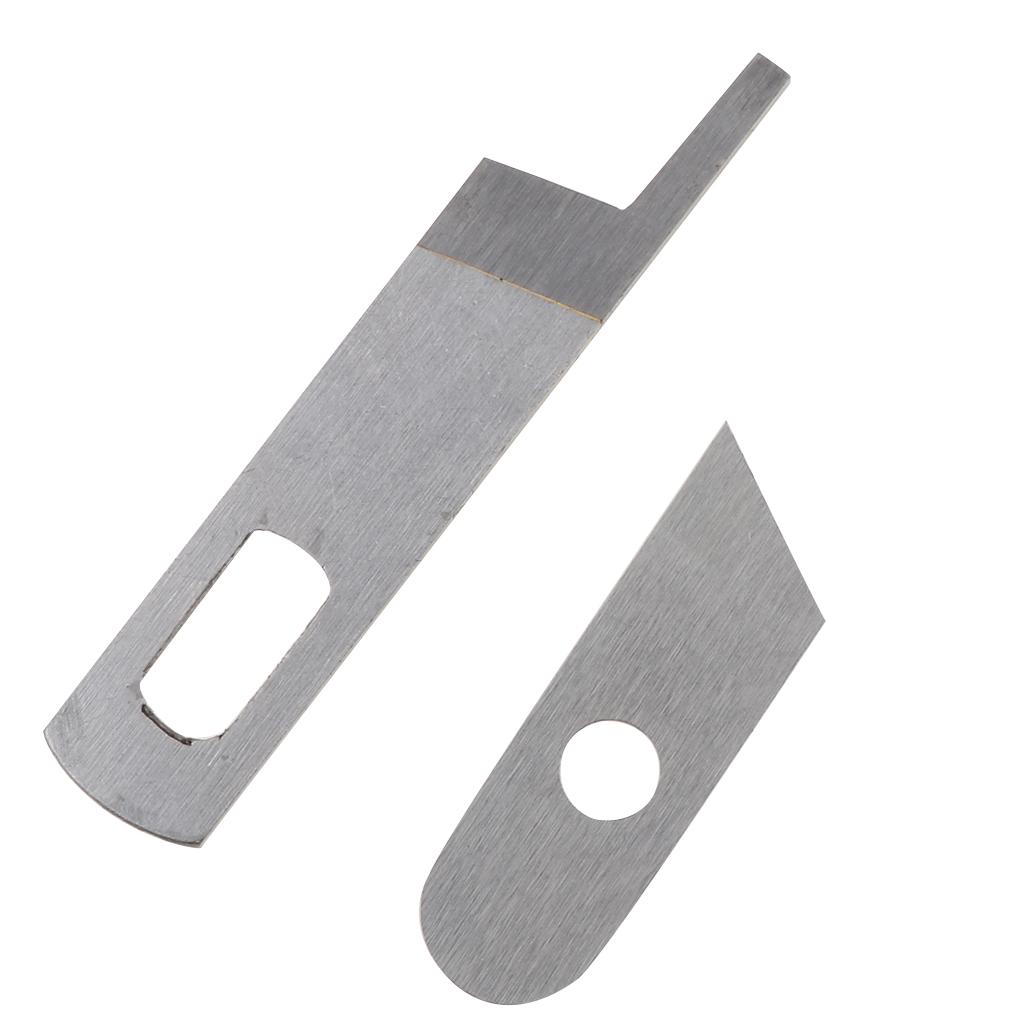 Couteau Supérieur Inférieur pour Machine à Surjeter en Acier Inoxydable Lame de Machine à Coudre Accessoire Industriel pour Singer 14CG744 14U554 Pfaff 4762