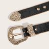 Fashion Leopard Pattern Belt Popular Waistbelt for Women Decorative Pants Belt Cool Carved Buckle Belt Waist Accessories