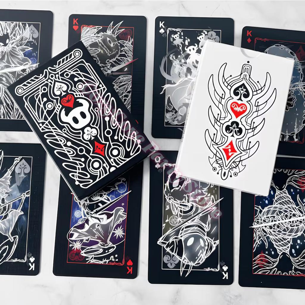 Hollow Knight Téma Pokerová Karetní Hra Skupina Karet Přenosná Sada Černobílé Hrací Karty Kreativní Stolní Hra Dárky Kolekce
