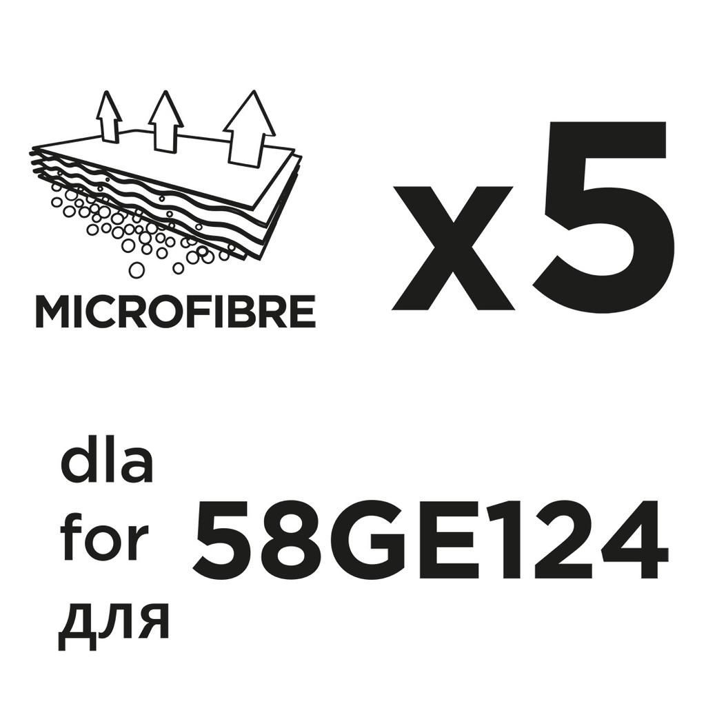 Microfiber bags for vacuum cleaner 58GE124 5 pcs