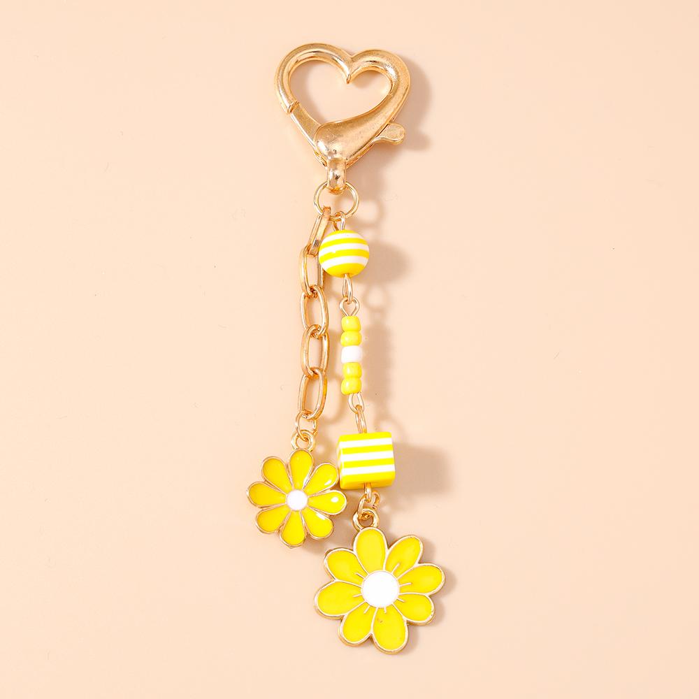 Hübscher Emaille-Blumen-Schlüsselanhänger für Damen und Mädchen, Schlüsselring-Anhänger zur Handtaschendekoration, Handgefertigter Schlüsselanhänger, Schmuck, Geschenke