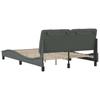 Bed Frame without Mattress Dark Grey 140 x 200 cm Fabric
