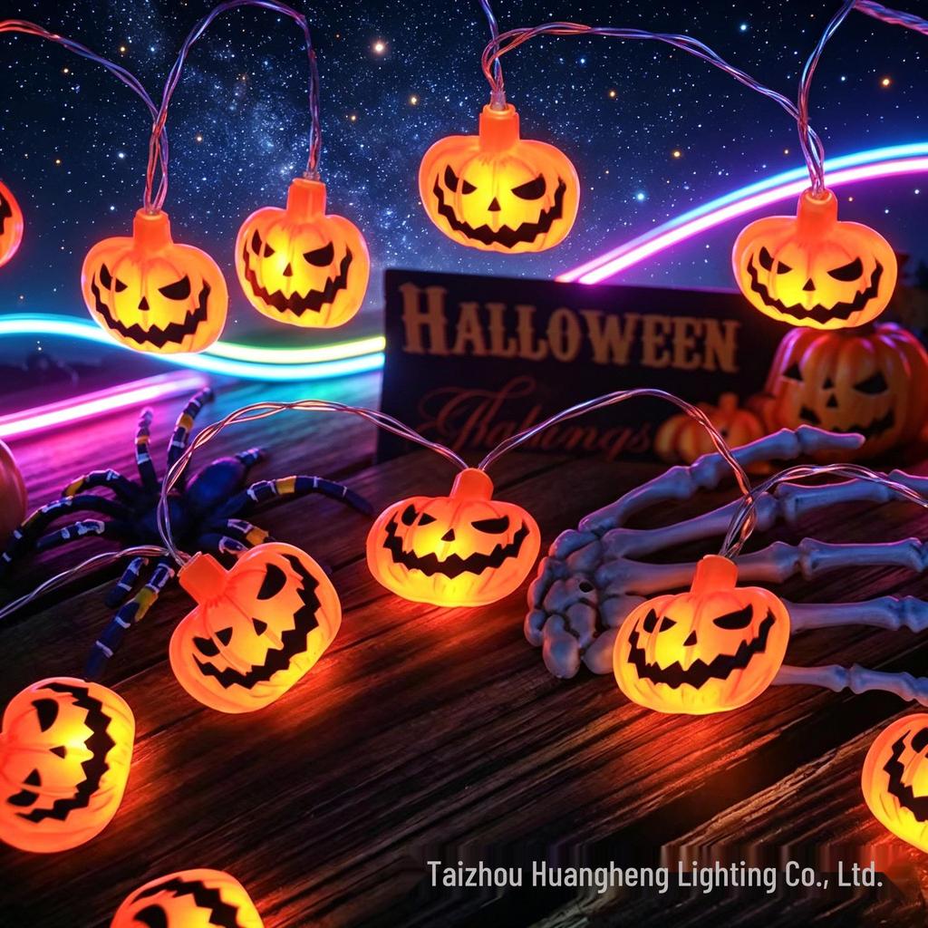 Colorful LED Halloween Ghost String Lights: Cute, Decorative Halloween Lighting