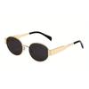 3PCS Oval Metal Eyeglasses Suitable for Women Including Black Frame and Brown Gradient Lenses with Accessories Included