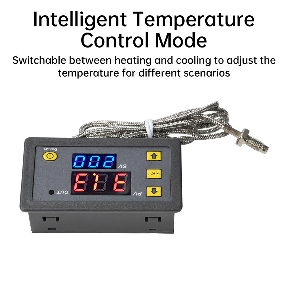 W3230 Digitální regulátor teploty typu K LED displej Termostat s přístrojem pro řízení ohřevu/chlazení DC 5V 12V 24V/AC110-220V